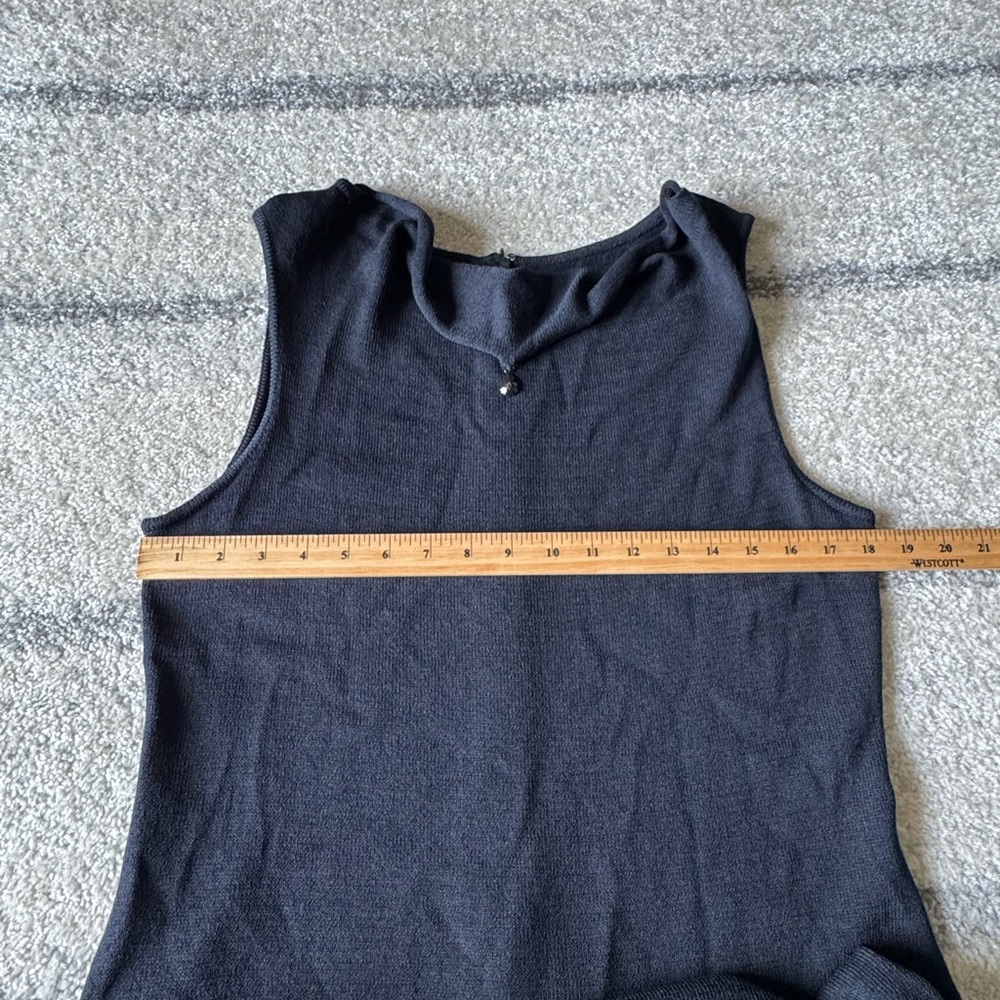 St. John Collection Black Cowl Neck Midi Dress - Picture 8 of 9